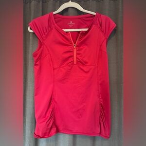 Bright pink athleta workout top